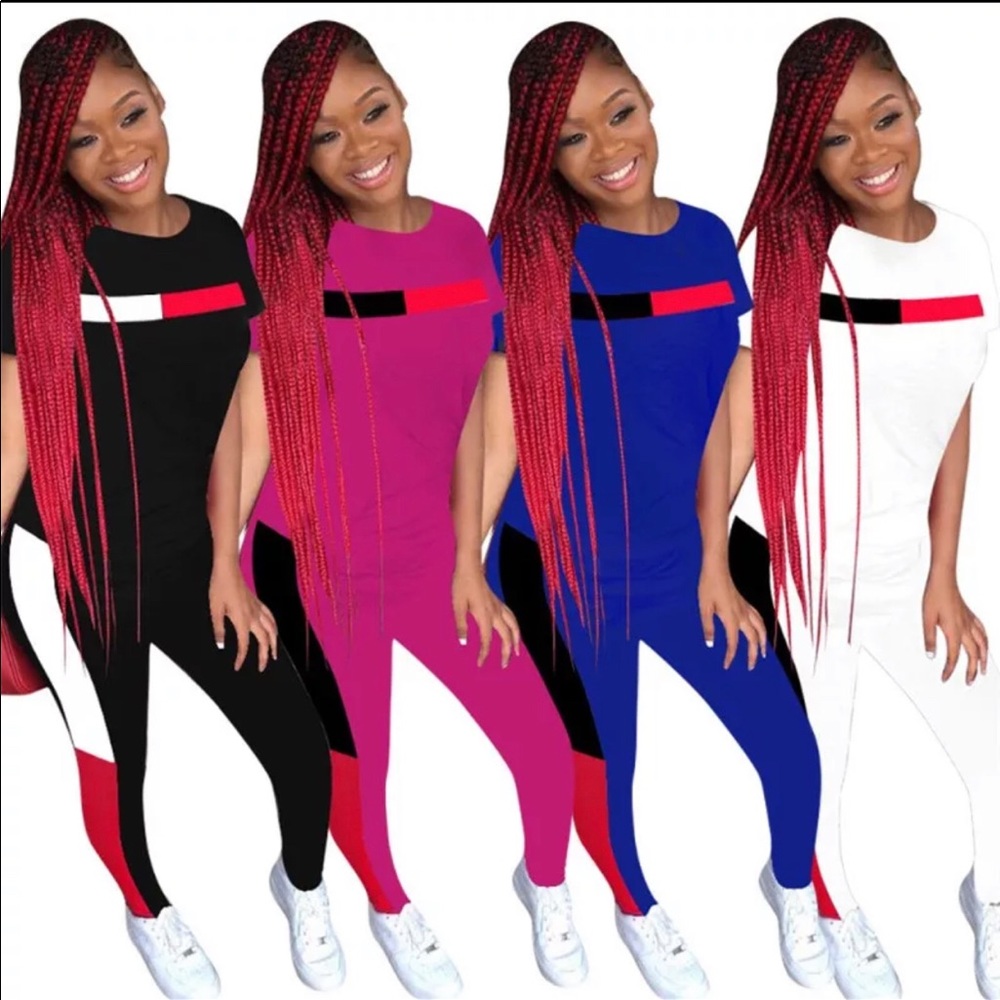 Short sleeve jogging suit